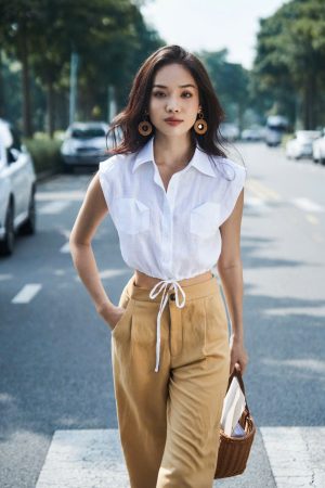 Chiếc áo tôn vòng eo thon thả